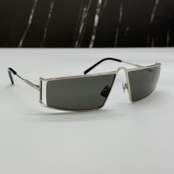 NEW SAINT LAURENT SL606 002  UNISEX SILVER SUNGLASSES SAINT LAURENT SL 606 002 - Picture 1 of 10